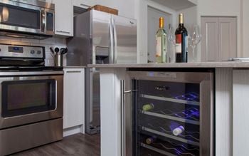 Wine coolers in kitchen